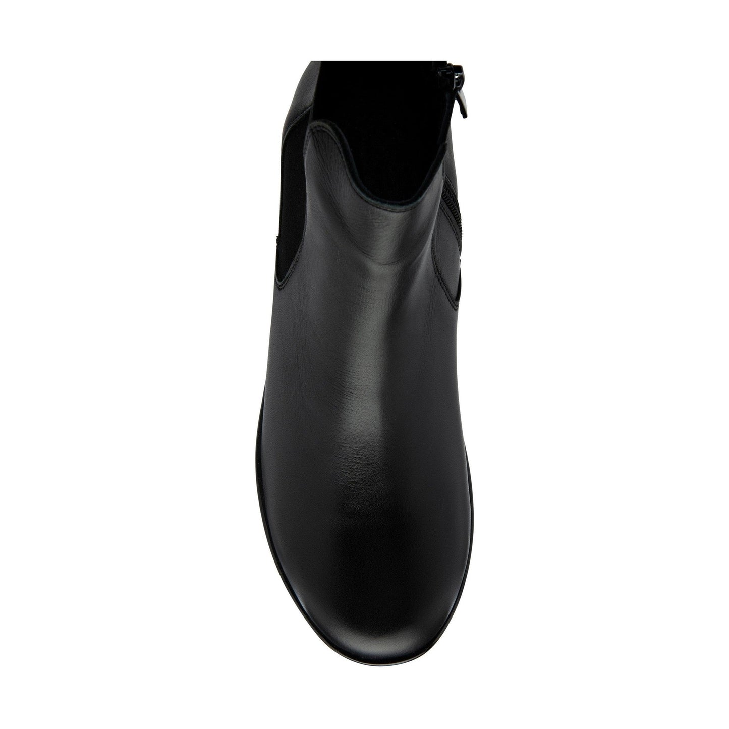 Lotus Boot Dresden Leather Ankle boot with wedge sole elasticated sides and zip BLACK DRESDEN