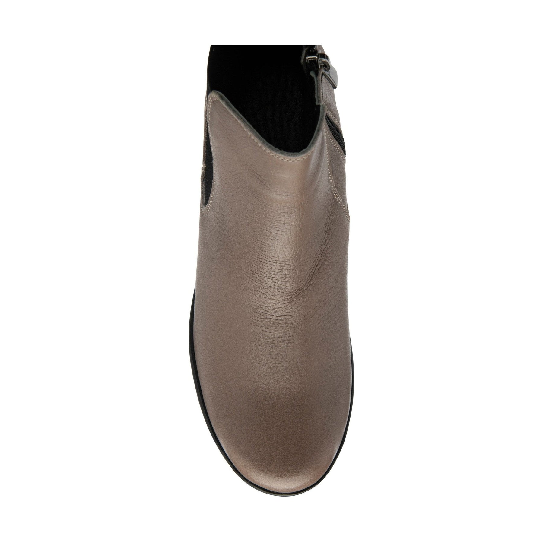 Lotus Boot Dresden Leather Ankle boot with wedge sole elasticated sides and zip CLAY DRESDEN