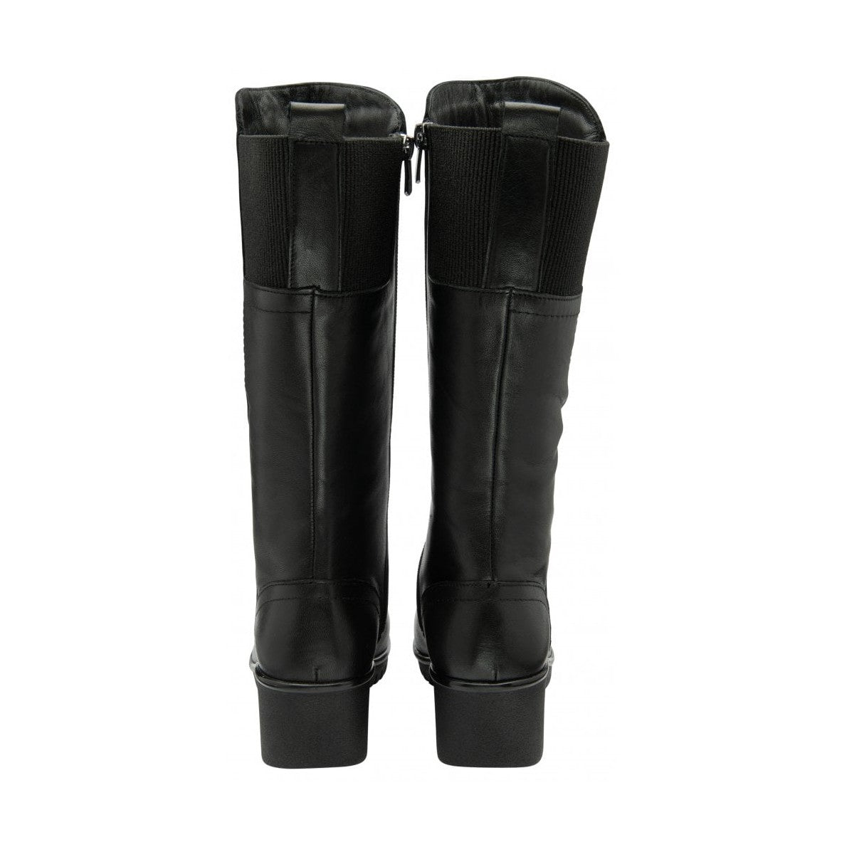 Lotus Boot Fitzgerald BLACK Soft Leather Wedge Long Boot ULB345
