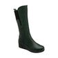 Lotus Boot Fitzgerald Mid Calf Leather Boot with zip GREEN ULB345
