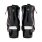Lotus Boot Issy Smart Heeled Ankle Boot with double Zip and red stripe detail BLACK ULB418