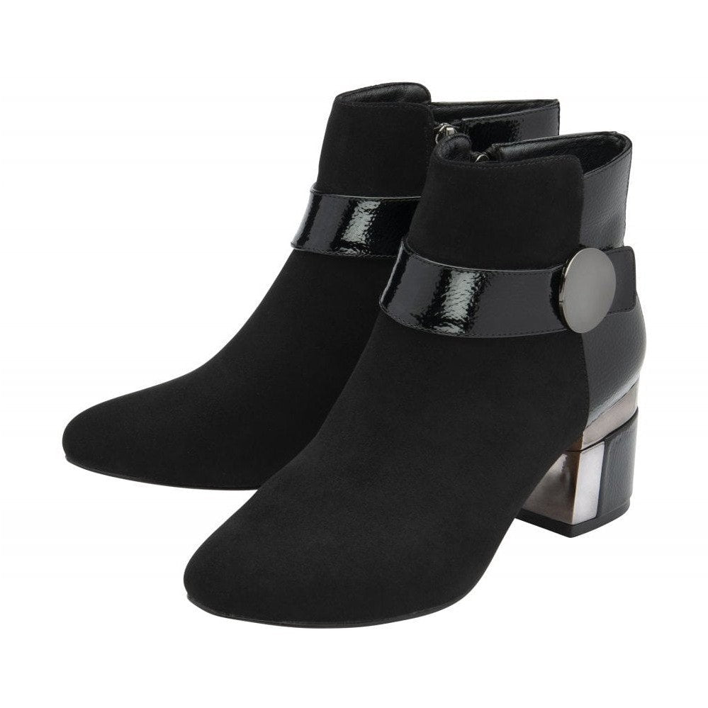 Lotus Boot Kirsty Classic Smart Heeled Ankle Boots ULB419BB00 BLACK