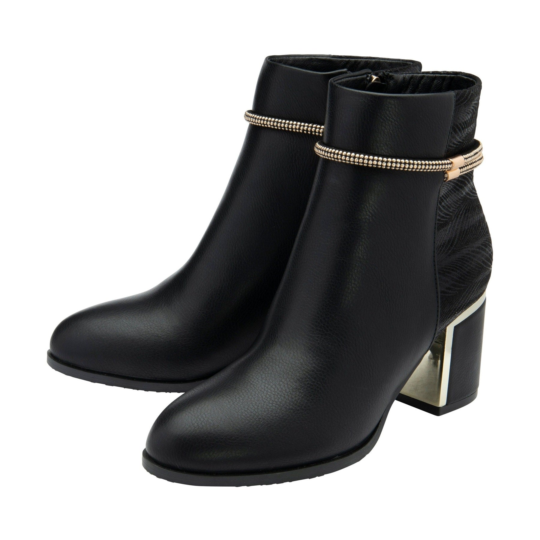 Lotus Boot Nerinda Classic Smart Heeled Ankle Boot BLACK PAT ULB415