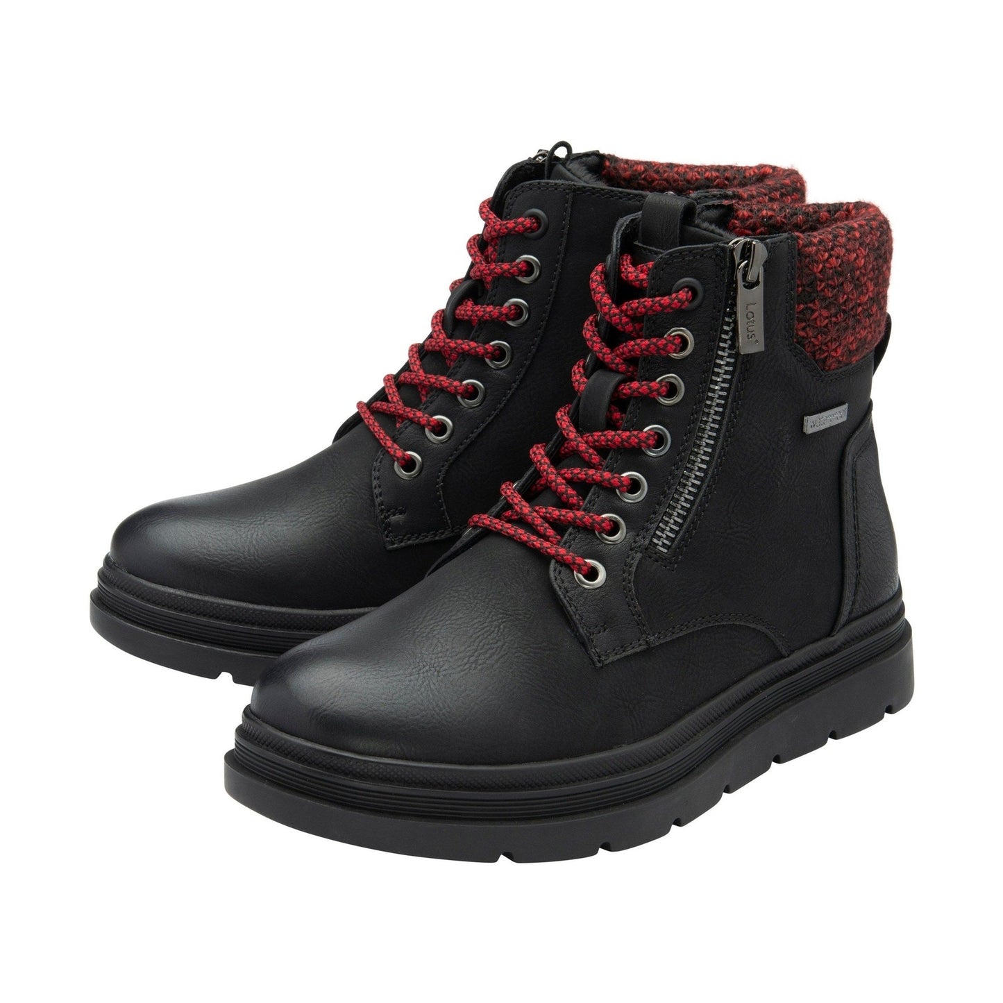 Lotus Boot Saundra Waterproof Hiker style Ankle Boot ULB387 BLACK