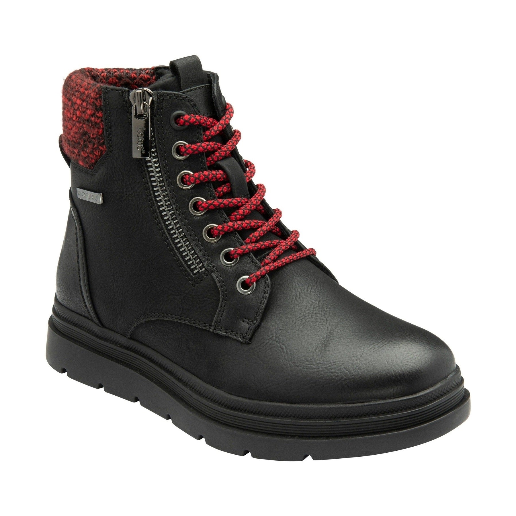 Lotus Boot Saundra Waterproof Hiker style Ankle Boot ULB387 BLACK