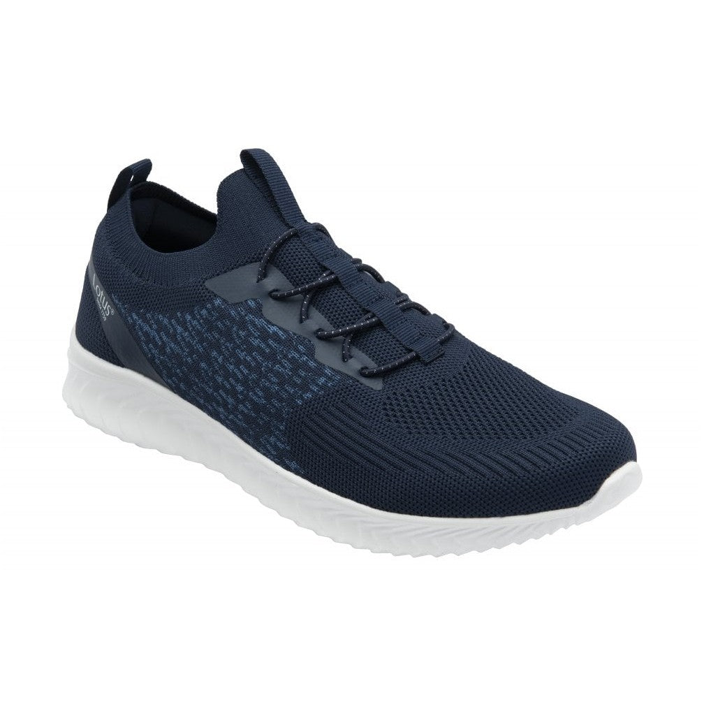 Lotus Cadiz Navy Lightweight Slip On Casual Shoe Trainer