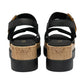Lotus Cammie BLACK Touch Fastening Wedge Sandal ULP268