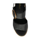 Lotus Cammie BLACK Touch Fastening Wedge Sandal ULP268