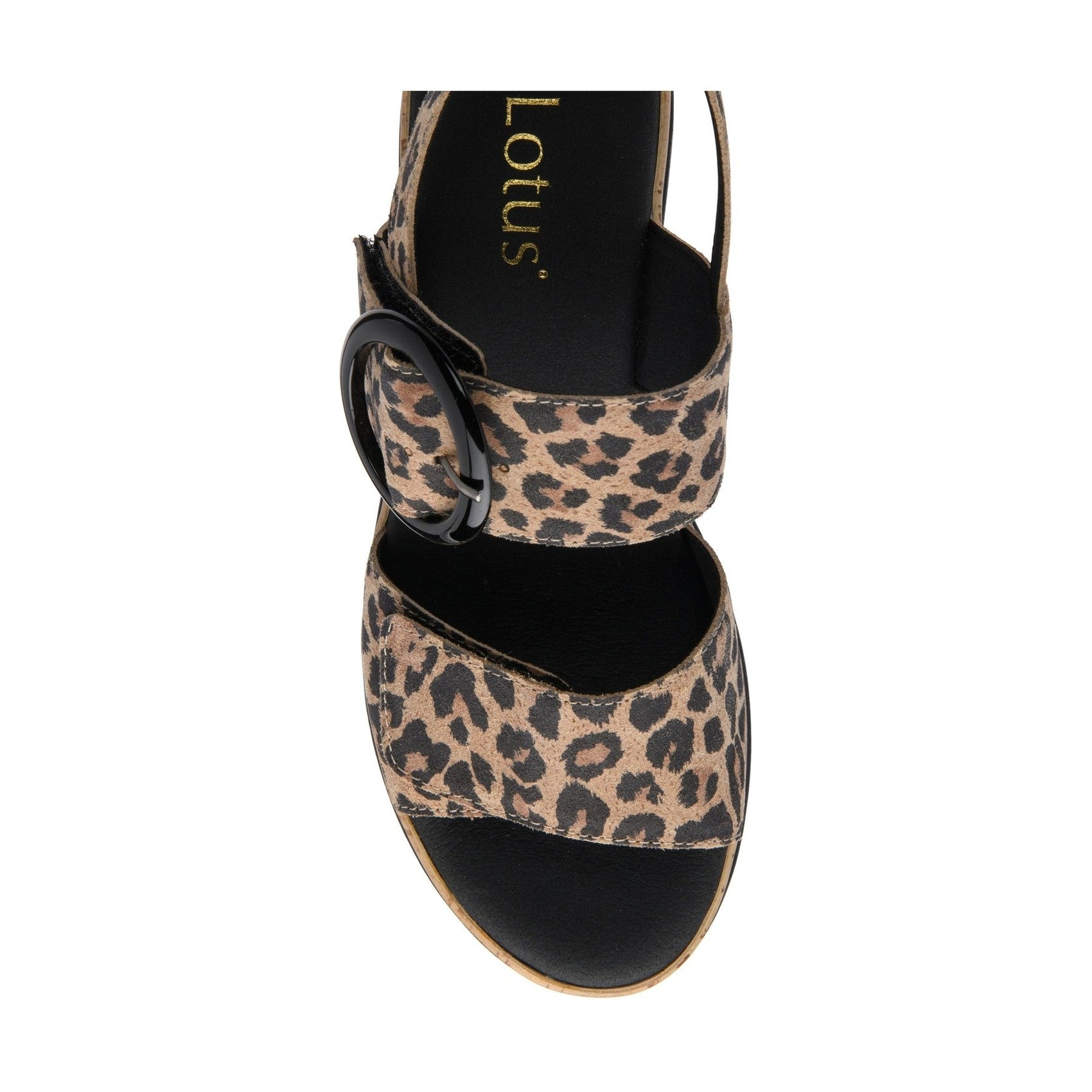Lotus Cammie LEOPARD Touch Fastening Wedge Sandal ULP268