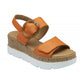 Lotus Cammie ORANGE Leather Flatform Adjustable Sandal ULP268