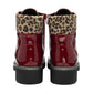Lotus Charlston RED Patent Lace Boot With Zip ULB383