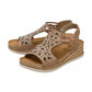Lotus Cisano TAUPE Slip On Leather Insole Sandal ULP409