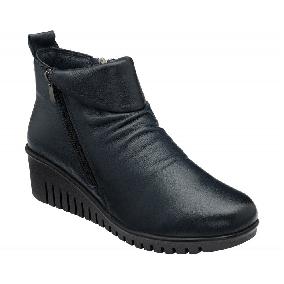 Lotus Cordelia NAVY Soft Leather Zip Ankle Boot CORDELIA CONT SIZES