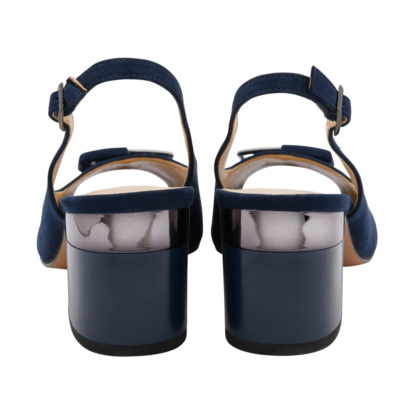 Lotus Elena Navy Suede Occasion Slingback Block Heel Shoe ULS625