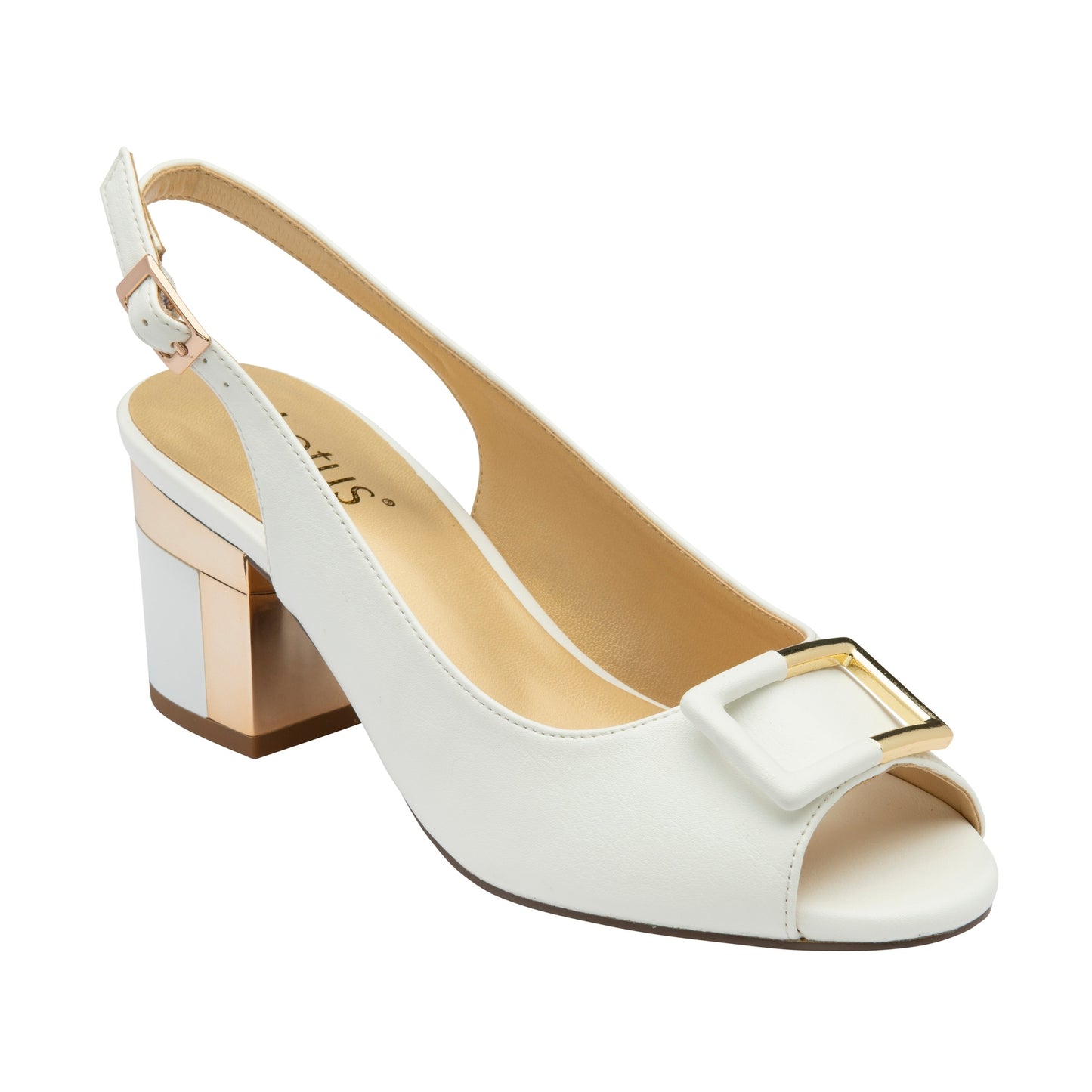 Lotus Elena WHITE Slingback Occasion Shoe ULS625