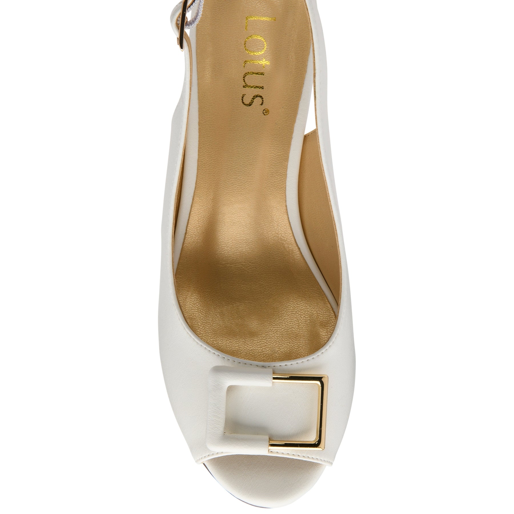 Lotus Elena WHITE Slingback Occasion Shoe ULS625