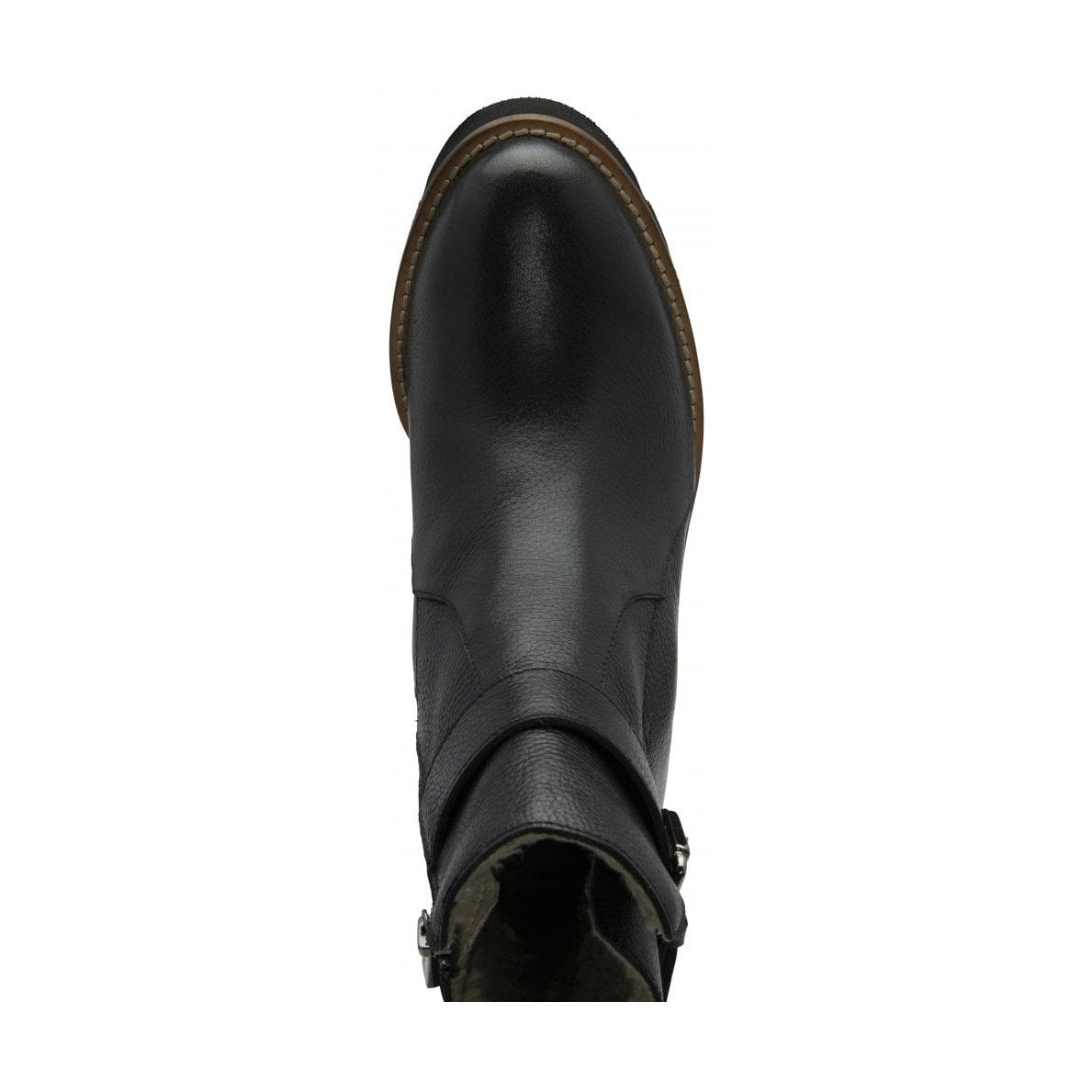 Lotus Emberlynn BLACK Soft Leather Wedge Ankle Boot
