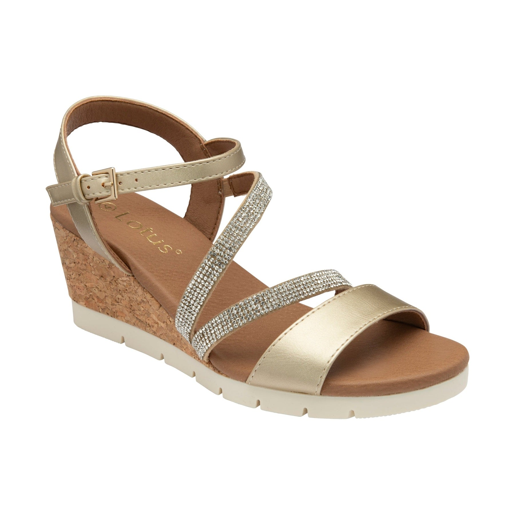 Lotus Goldie GOLD Wedge Sandal ULP275