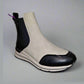 Lotus Ivana Cream Wedge Trainer Style Chelsea Boot with Zip