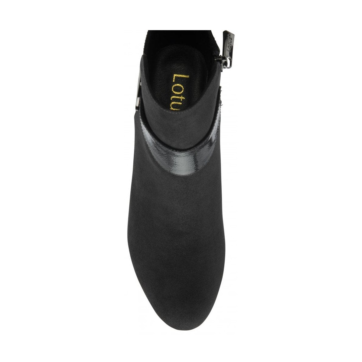 Lotus Kirsty GREY Smart Block Heel Zip Ankle Boot