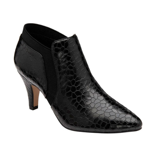Lotus Kristina BLACK CROC Ankle Boot /Trouser shoe uls229