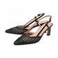 Lotus Livia BLACK Slingback Occasion Shoe ULS659