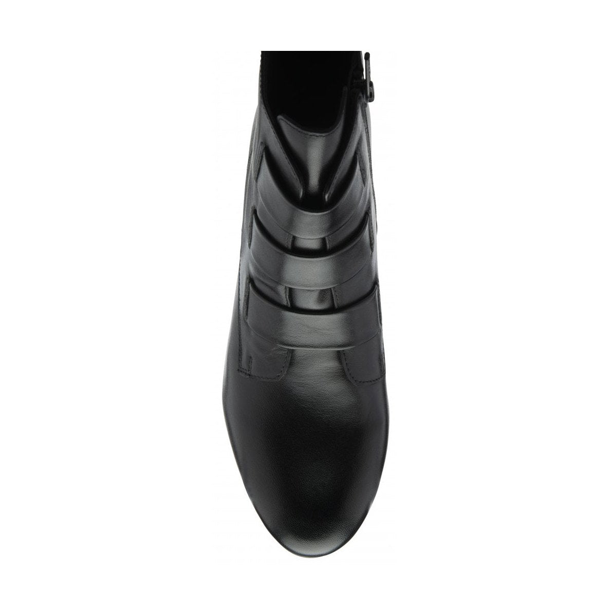Lotus Lorissa BLACK Mid Heel Soft Leather Zip Boot