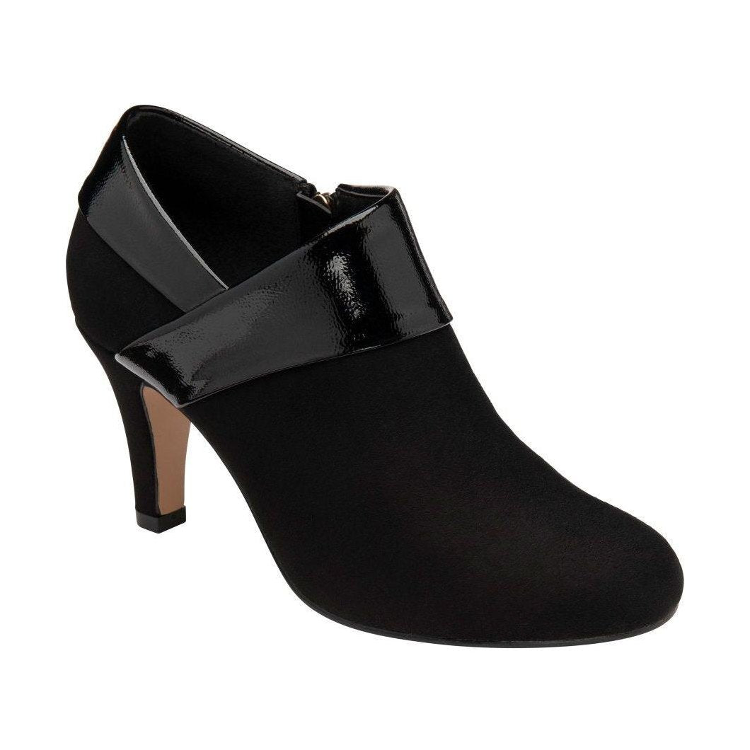 Lotus Maya BLACK Zip Ankle Shoe Boot ULS287
