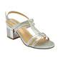 Lotus Mirella SILVER Block Heel Dress Sandal ULS450