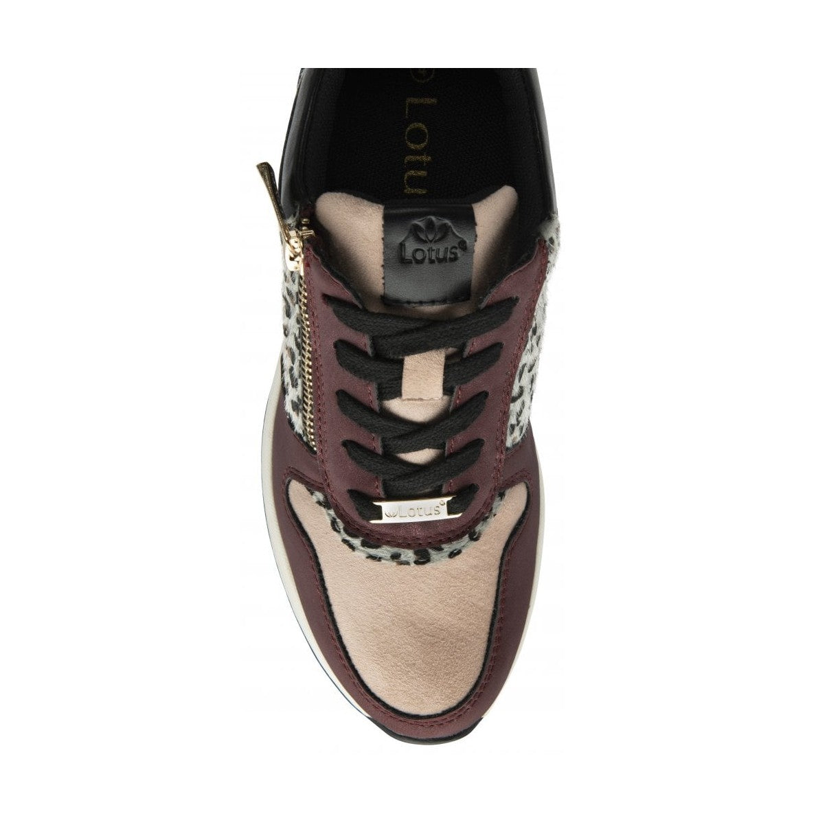 Lotus Moore BORDO / Pink Fashion Trainer with Laces And Zip