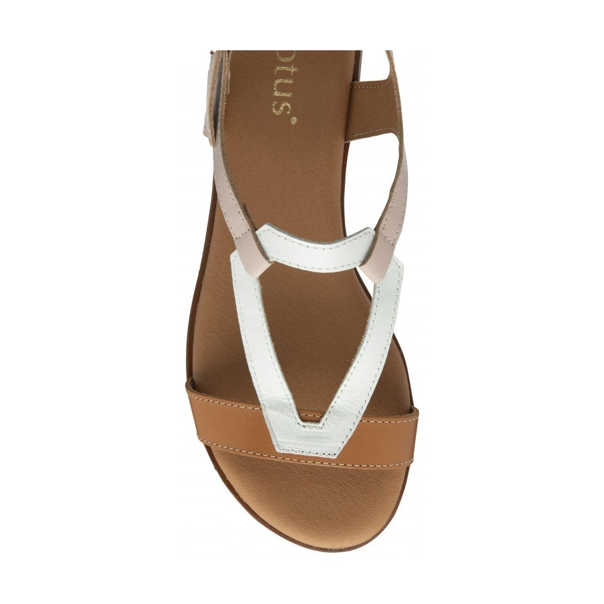 Lotus Morena NUDE Leather Flat Sandal ULP352