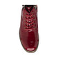 Lotus Naomi RED Patent LEOPARD Trim Ankle Boot