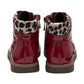 Lotus Naomi RED Patent LEOPARD Trim Ankle Boot
