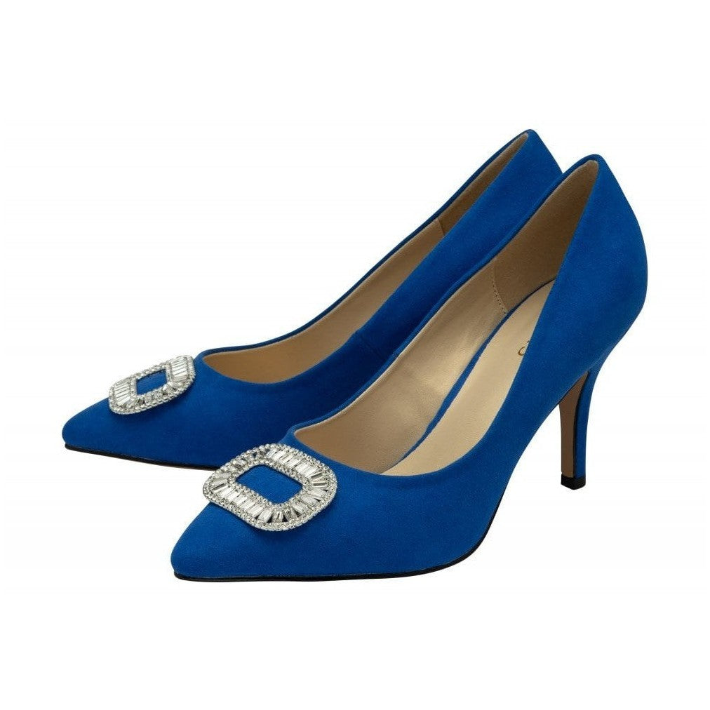 Lotus Occasion Wear Court shoe Florina Cobalt Blue ULB426