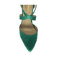 Lotus Occasion Wear Leona EMERALD Diamonte Bar Shoe ULS425