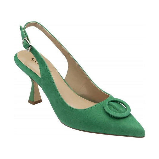 Lotus Occasion Wear Shoe Delfina ULS459 Classic Stiletto Heel Shoe Suede GREEN