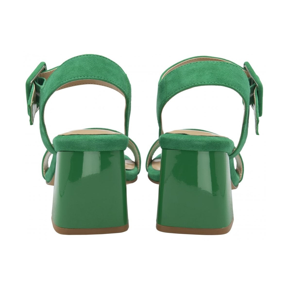 Lotus Occasion Wear Shoe Nora Block Heeled Sandal Suede GREEN ULS545