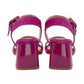 Lotus Occasion Wear Shoe Nora Block Heeled Sandal Suede PINK ULS545