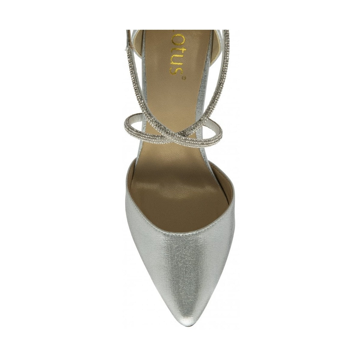 Lotus Occasion Wear court shoe Elissa ULS563 stiletto heel SILVER ELISSA