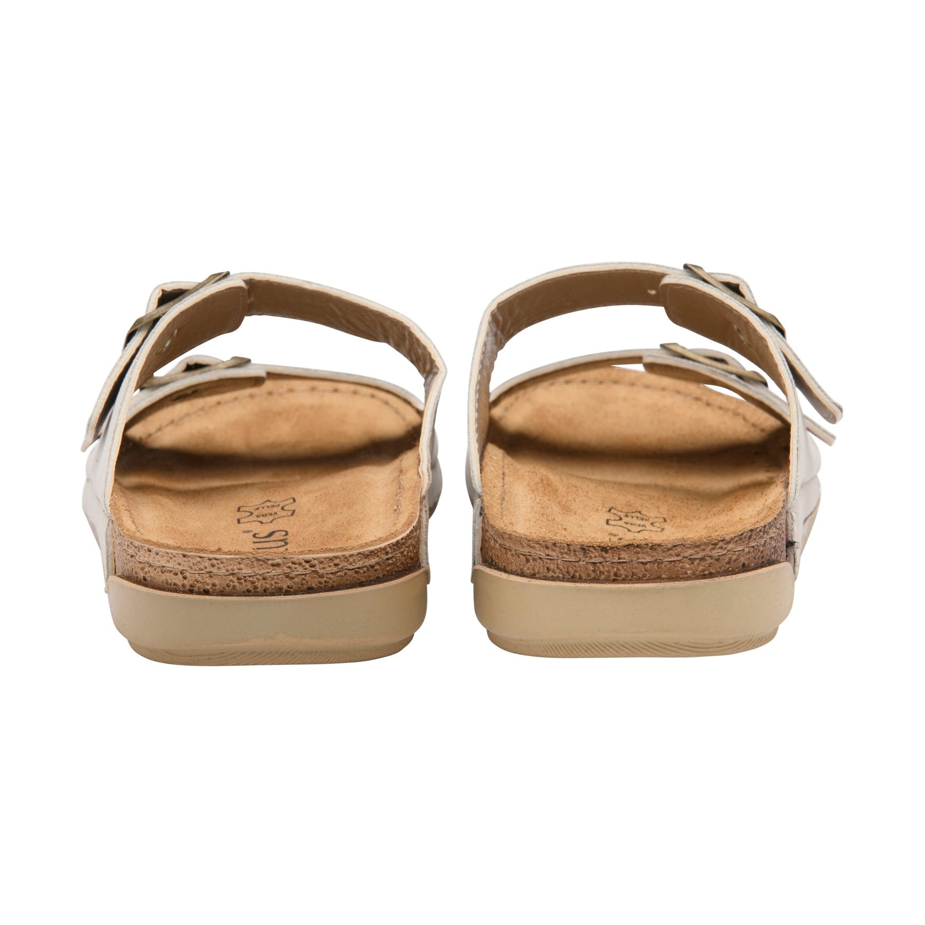 Lotus Rome Twin Buckle Comfort Mule Sandal With Leather Insoles ICE ULP390