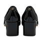 Lotus Shoe Aubrey Classic Court shoe with block heel BLACK PAT ULB443