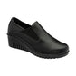 Lotus Shoe Delmar Leather Slip-on Trouser Shoe with wedge heel BLACK ULS527