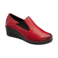 Lotus Shoe Delmar Leather Slip-on Trouser Shoe with wedge heel RED ULS527