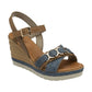 Lotus Solena TAN / Denim Wedge Sandal ULP369