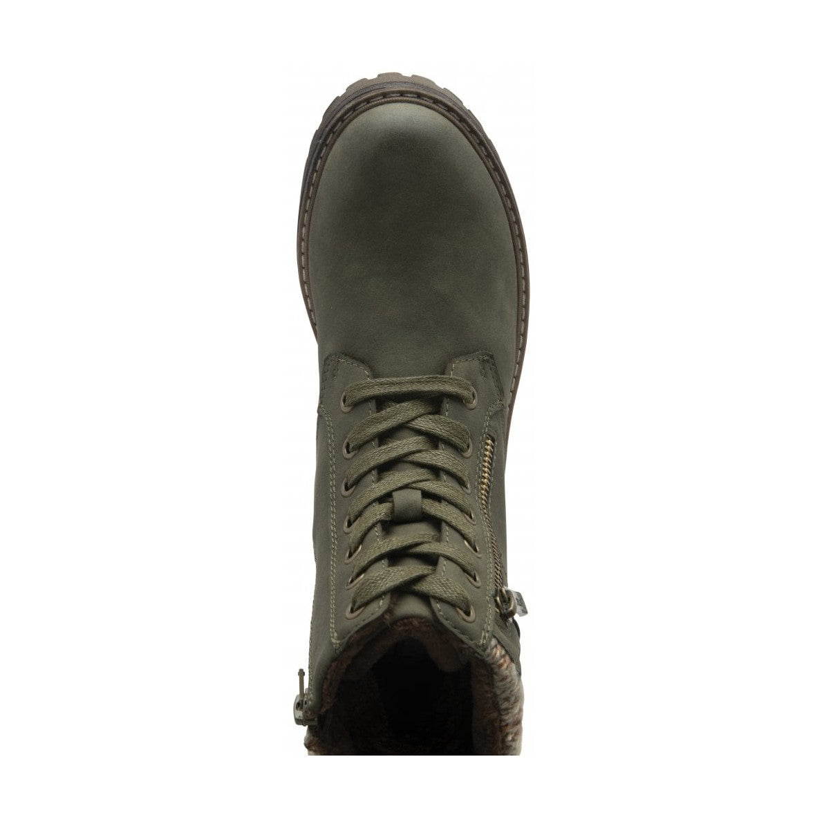 Lotus Stefani Khaki Waterproof Lace up Boots with Zip