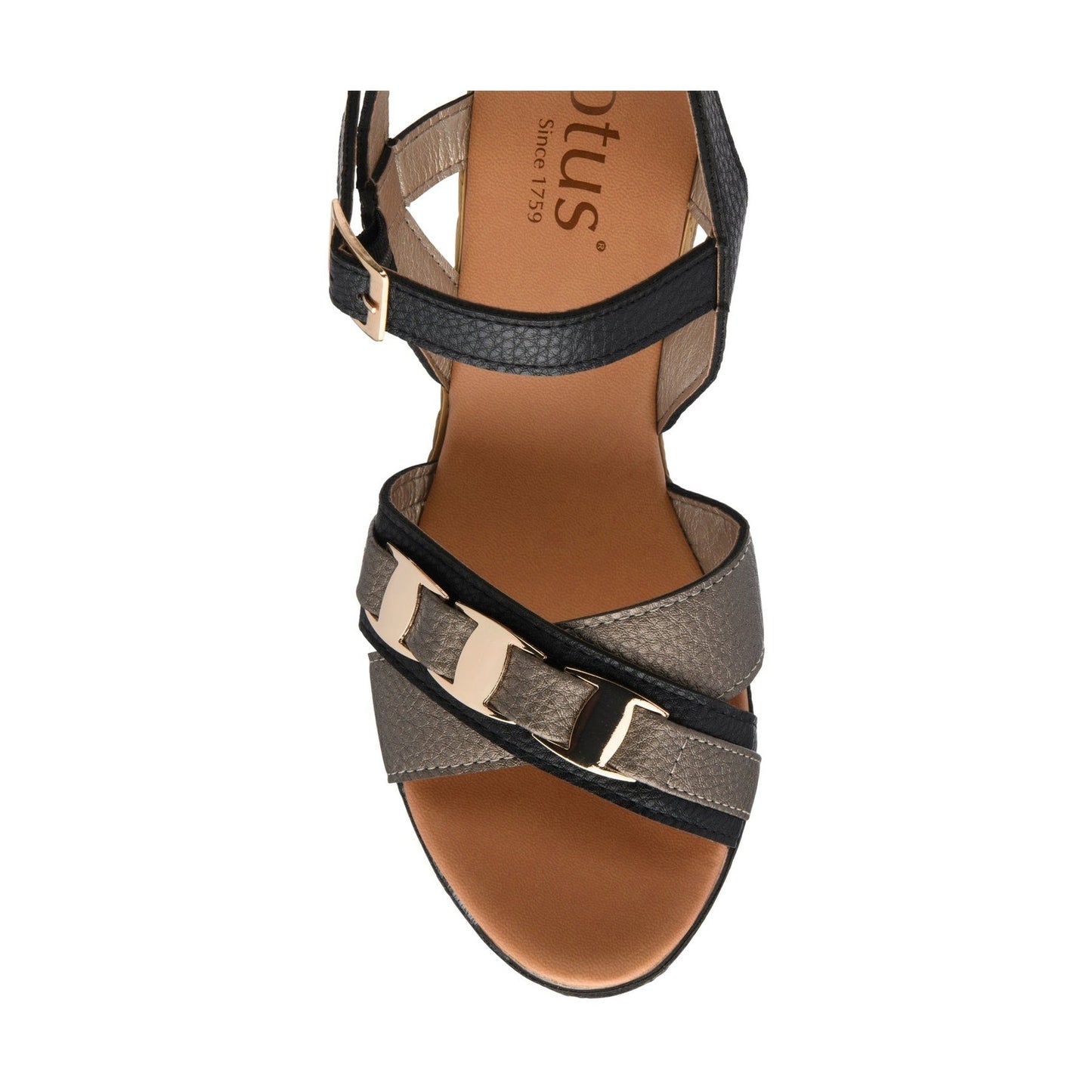 Lotus Tassere BLACK Wedge Sandal ULP414