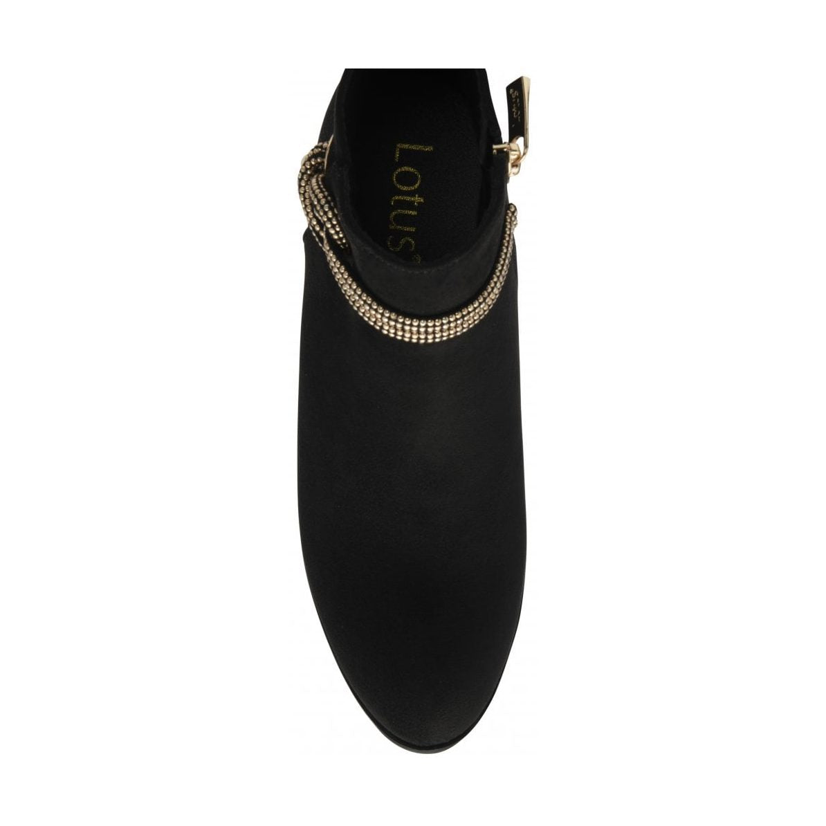 Lotus Tina BLACK Block Heel Dress Boot ULB457