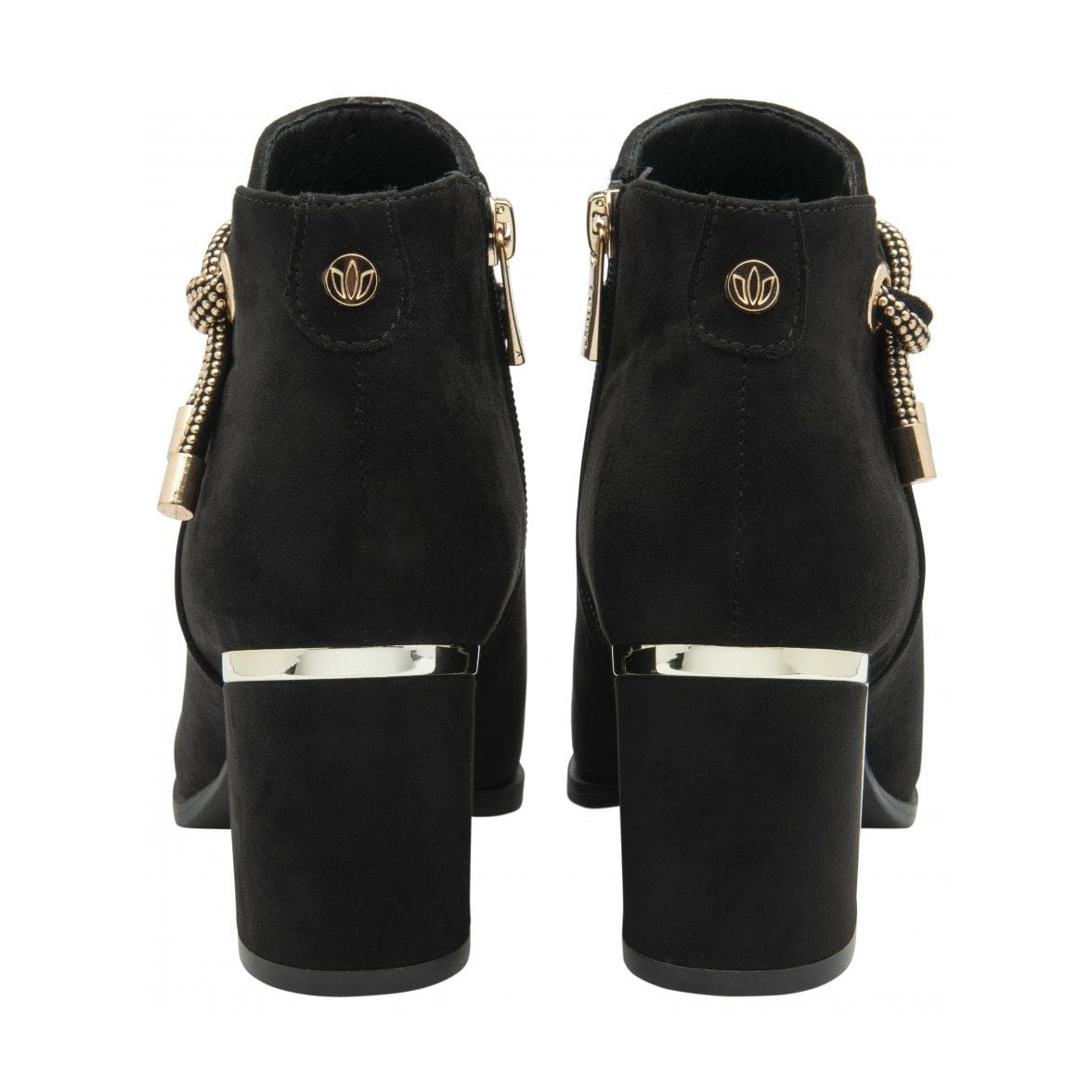 Lotus Tina BLACK Block Heel Dress Boot ULB457
