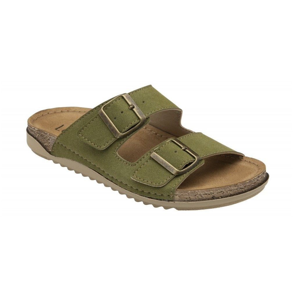 Lotus Trento Mule Buckle Sandals GREEN ULP376