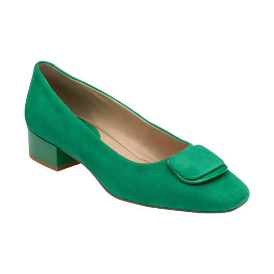 Lotus Valentina GREEN Suede Leather Low Heel Occasion Shoe ULS624